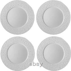 Bernardaud Ecume White Set Of 4 Dinner Plates #0733-20249 Brand New Save$$ F/sh