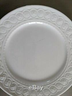 Bernardaud Limoges France Louvre White Dinner Plates & Salad Plates, Set Of 7
