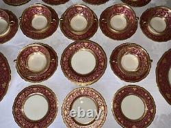 Black Knight Eldorado Gold Encrusted China (46 Pcs) Dinner Cream Soup Bread