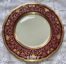 Black Knight Eldorado Gold Encrusted China (46 Pcs) Dinner Cream Soup Bread