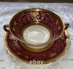 Black Knight Eldorado Gold Encrusted China (46 Pcs) Dinner Cream Soup Bread