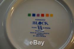 Block China Dinnerware Harmony Sextet Pattern Vista Alegre Rainbow 57 Pc Set