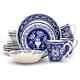 Blue Garden 16-Piece Asian Inspired Blue and White Dinnerware Set (for 4)
