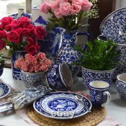 Blue Garden 16-Piece Asian Inspired Blue and White Dinnerware Set (for 4)