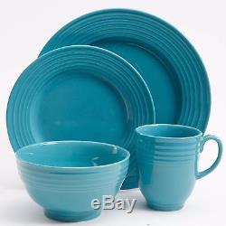 Blue White Red Turquoise Dinnerware Set 16-32 Pcs Service For 4-8 Plates Bowls