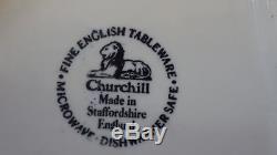 Blue Willow Dinnerware Set by Churchill Staffordshire England plus Hostes 23pcs