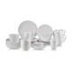 Bone China Dinnerware Set Service for 8 Lightweight Chip Resistant White Mikasa