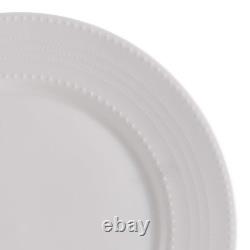 Bone China Dinnerware Set Service for 8 Lightweight Chip Resistant White Mikasa