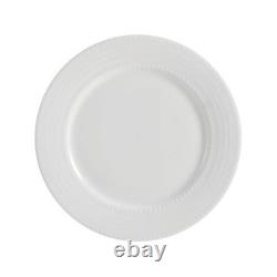 Bone China Dinnerware Set Service for 8 Lightweight Chip Resistant White Mikasa