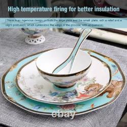 Bone China Dinnerware Set, Vintage Floral Fine China Dinnerware Sets, Porcela