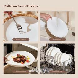 Bone China Dinnerware Sets, 18-Piece Dinnerware Set for 6, Lightweight