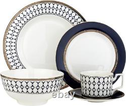 Bone China Porcelain Dinnerware Set, Elegant Dinner Set, Service for 4
