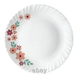 Borosil Gourmet Dinnerware Set For 6, 35 Pieces, White Dinner Plates and Bowl