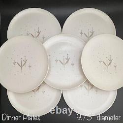 Branchell Golden Harvest MCM Winter White Melmac Dinner Setting for 7 USA 39 Pcs