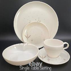 Branchell Golden Harvest MCM Winter White Melmac Dinner Setting for 7 USA 39 Pcs