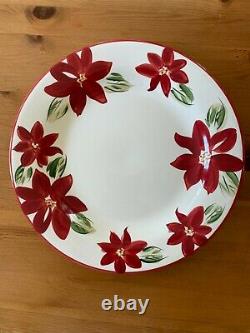 Brighten The Season Poinsettia Christmas Dinnerware Set 27 Pieces New With Tags