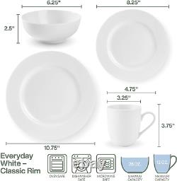 By Fitz and Floyd Classic Rim 16 Piece Dinnerware Set, Service for 4