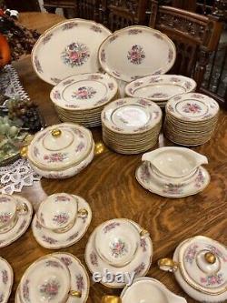 CASTLETON MADE IN USA 85 Pieces Vintage Dinnerware Floral Set, RARELY FIND