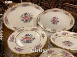 CASTLETON MADE IN USA 85 Pieces Vintage Dinnerware Floral Set, RARELY FIND