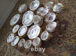 CASTLETON MADE IN USA 85 Pieces Vintage Dinnerware Floral Set, RARELY FIND