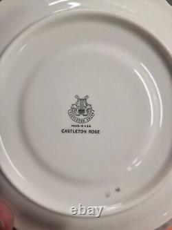 CASTLETON MADE IN USA 85 Pieces Vintage Dinnerware Floral Set, RARELY FIND