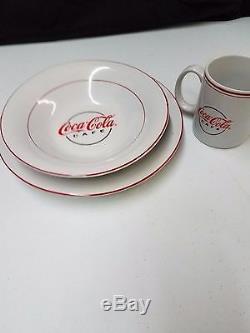 COCA COLA by Gibson Vintage 1960's 12 piece Ceramic Dinnerware Set