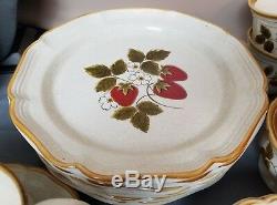 COMPLETE Serving for SIX Mikasa STRAWBERRY FESTIVAL Dinnerware 38 PIECES
