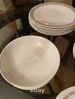 Calvin Kline China Gold Scribble Dinner Set For 6, 26pc, only 4 Cups