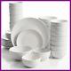 Camrose 40-Piece Casual White Ceramic Dinnerware Set Service for 8
