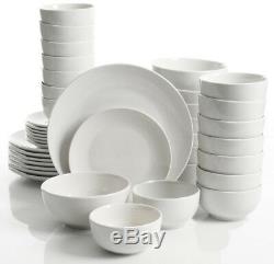 Camrose 40-Piece White Round Dinnerware Set