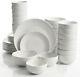 Camrose 40-Piece White Round Dinnerware Set
