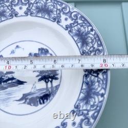 Canton Blue Dinnerware Set 8pc Plates Bowls Mugs Blue White Ceramic Chinoiserie