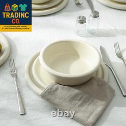 Capri 12-Piece Dinnerware Set Stoneware, White