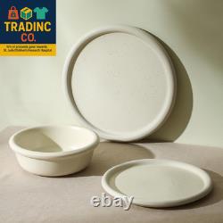 Capri 12-Piece Dinnerware Set Stoneware, White