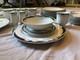 Caraval by Excel Floral Rim Dinner Set Plates Bowls Cups & Serving Platter