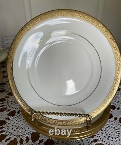 Cauldon England-dinnerware Set-antique Porcelain Est 1774-g0ld Trim- Beautiful