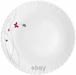 Cello Opalware Dazzle Lush Fiesta Dinner Service Set 18 PCs White Dinnerware