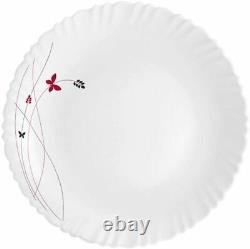 Cello Opalware Dazzle Lush Fiesta Dinner Service Set 35 PCs White Dinnerware