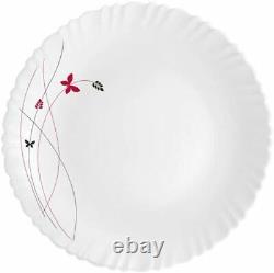 Cello Opalware Dazzle Lush Fiesta Dinner Service Set 35 PCs White Dinnerware