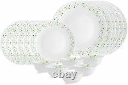 Cello Opalware Dazzle Tropical Lagoon Dinner Service Set 18PCs White Dinnerware