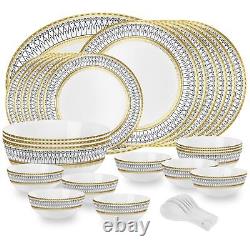 Cello Opalware Dinner Set, 33 Pcs Opal Glass Dinner Set for 6