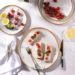 Ceramic Dinnerware Set Reactive Glaze Plates Bowls Dishwasher Microwave Safe New