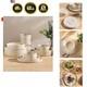 Ceramic Dinnerware Set for 6 18 Pieces Plates Bowls Durable Safe Microwave