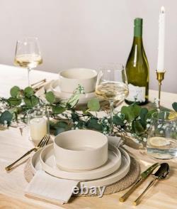 Ceramic Dinnerware Set for 6 18 Pieces Plates Bowls Durable Safe Microwave