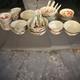 Ceramic Dragon Dinner Service Set, White/Red/Green Glossy Round Bowl & Spoon
