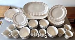 Charlotte Hand-crafted White Dinnerware 8 Place-settings-35 Pcs-pottery Barn