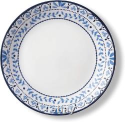 Charming 18-Piece Vitrelle Dinnerware with Seaside Tile Pattern Service for 6#