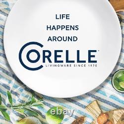 Charming 18-Piece Vitrelle Dinnerware with Seaside Tile Pattern Service for 6#