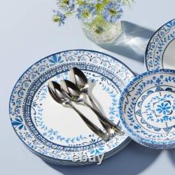 Charming 18-Piece Vitrelle Dinnerware with Seaside Tile Pattern Service for 6#
