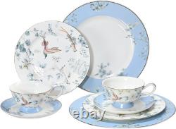Charming Vintage Floral Bone China Dinnerware Set for 2 8 Pieces